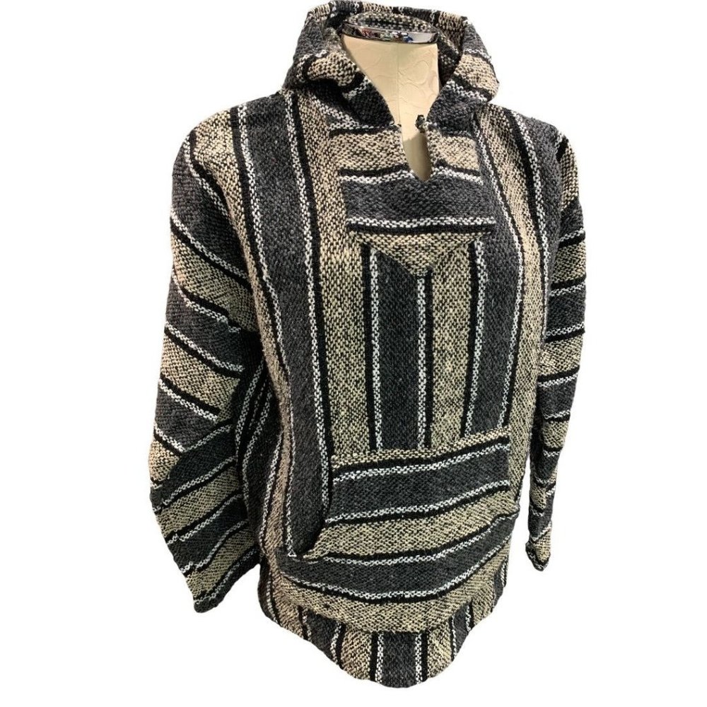 Large Frank's Junior Women's Pullover Hooded Baja Gray Shirt